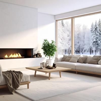 Firefly Salon Moderne En Style Scandinave Minimaliste Baigne De Lumiere Naturelle Murs Blan 24841