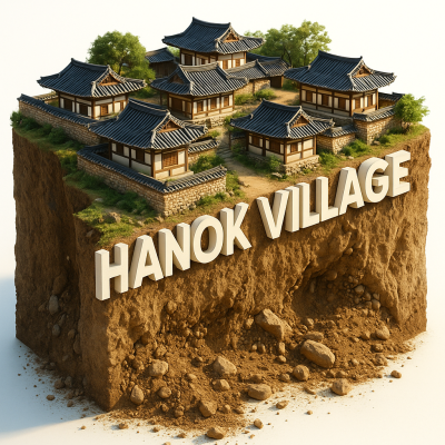 Sora 20250825 0934 Hanok Village Diorama Simple Compose