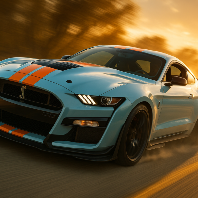 Sora 20250826 1034 Speeding Shelby At Sunset Simple Compose