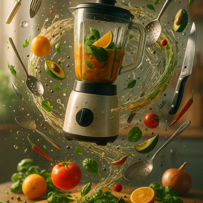 20250822 0802 Dynamic Kitchen Chaos Simple Compose 01k385v921etysd3pvhgyb141a