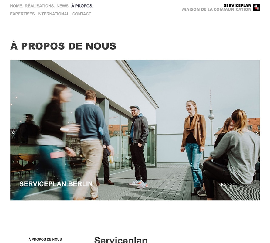 capture site internet Serviceplan Lyon
